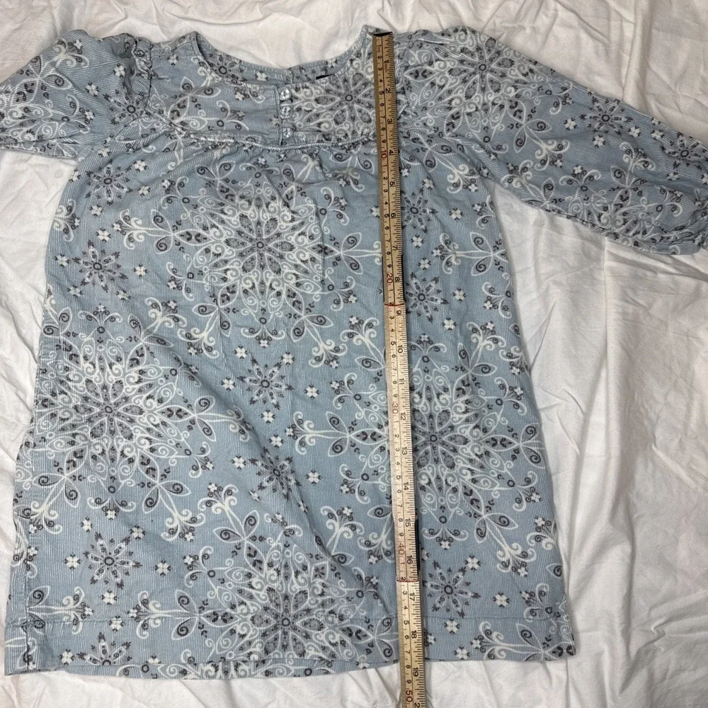 💙 BabyGap Blue Paisley Corduroy Dress | Cottage Core 3T - Picture 9 of 9